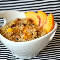 Cinnamon Raisin Peach Quinoa - Recipe photo by algebrakery