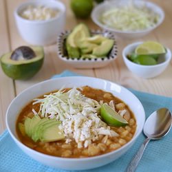 Posole with tomatillos - Recipe photo by thiessa