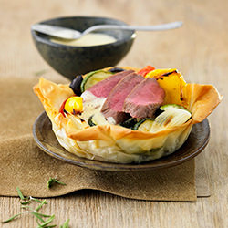 Ratatouille Tartlet With Lamb - Recipe photo by finedininglovers