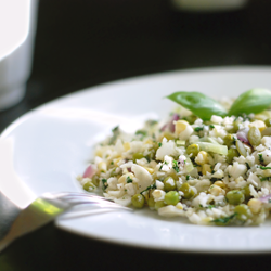 Peas and Corn Cauliflower 'Rice' - Recipe photo by gabrielaoel