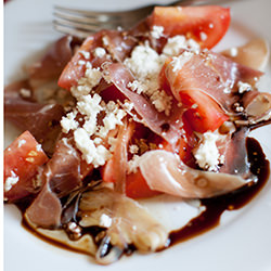 Proscuitto, Goat Cheese & Tomato - Recipe photo by annacostafood
