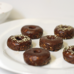 Raw Cacao Dipped Mini 'Donuts' - Recipe photo by gabrielaoel
