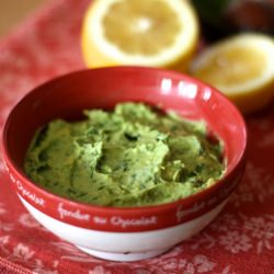 Avocado and Goat Cheese Spread - Recipe photo by dough-eyed girls