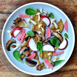 Roasted Mushroom Salad - Recipe photo by Ashley Brouwer