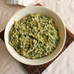 Spinach w/ rice dal - Recipe photo by Anu