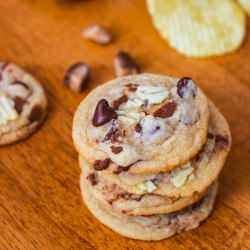 Toffee Potato Chip Cookies - Recipe photo by sallysbakingaddiction