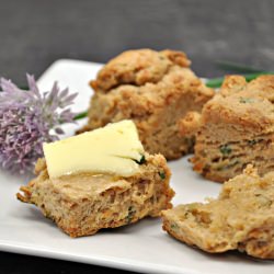 Gruyere and Chive Mini Scones - Recipe photo by PinchandSwirl