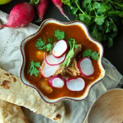 Pozole Rojo & Homemade Tortillas - Recipe photo by Life Made Simple