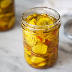 Bread and Butter Pickles - Recipe photo by FoodieCrush