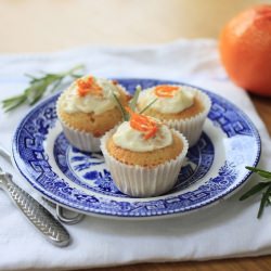 Clementine & rosemary mini muffins - Recipe photo by nutmegs seven