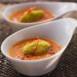 Spicy tomato and carrot soup - Recipe photo by finedininglovers