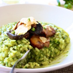 Evergreen Pesto Risotto - Recipe photo by Meganns Kitchen