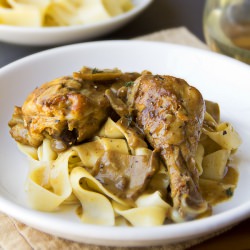Chicken in Porcini-Wine Sauce - Recipe photo by thecozyapron
