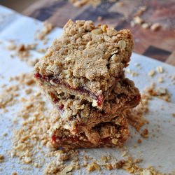 Plum Jam Bars - Recipe photo by blondiescakes
