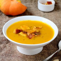 Roasted Pumpkin and Carrot Soup - Recipe photo by Valarmathi