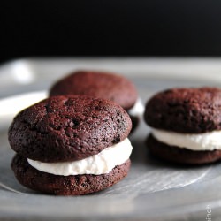 Devil's Food Whoopie Pies - Recipe photo by addapinch