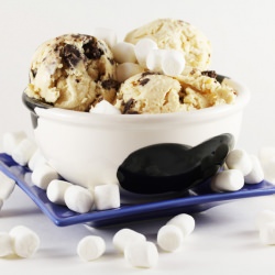 Fluffernutter Brownie Ice Cream - Recipe photo by natsadventuresinbaking