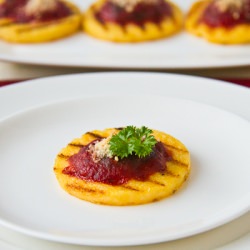 Grilled Polenta Cakes - Recipe photo by LovelyPantry