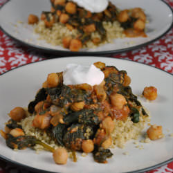 Spinach & Chickpea Curry - Recipe photo by allfourburners