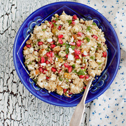 Quinoa, feta & pomegranate salad - Recipe photo by katherine_mor