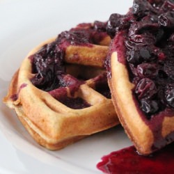 Blueberry Waffles - Recipe photo by splashofsomething