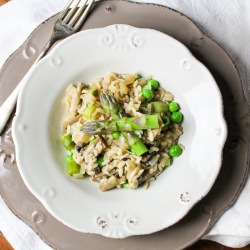 Vegan risotto w/ white truffle oil - Recipe photo by thewrenandrabbit