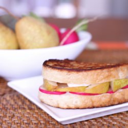 Pear and Brie Grilled Cheese - Recipe photo by The Realistic Housewife