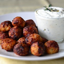 Herb Lamb Meatballs with Yogurt Dip - Recipe photo by Esther@thefussfreechef