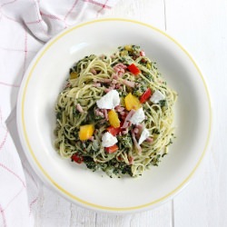 Spinach & Bell Pepper Pasta - Recipe photo by Snap A Bite
