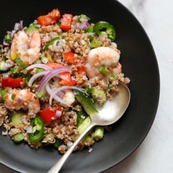 Bulgur and Shrimp Salad - Recipe photo by Frances Janisch