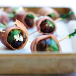 Prosciutto Wrapped Goat Cheese Date - Recipe photo by 30A EATS