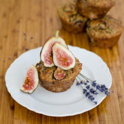 Fig and Lavender Almond Muffins - Recipe photo by Mary from Sweet Roots