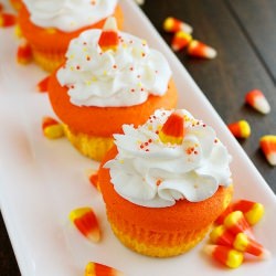 Candy Corn Cupcakes - Recipe photo by Comfort of Cooking
