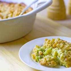 Buttery Broccoli Cheese Casserole - Recipe photo by The Midnight Baker