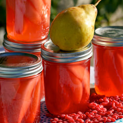 Cinnamon Red Hot Candy Canned Pears - Recipe photo by ourapronstrings
