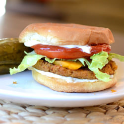 Veggie and Lentil Burgers - Recipe photo by Blessthismess