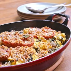 Rustic Cauliflower Tomato Gratin - Recipe photo by TheWimpyVegetarian