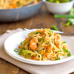 Stir Fried Noodles with Shrimp - Recipe photo by pinchofyum