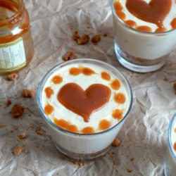 No Bake Caramel Cheesecake in a Jar - Recipe photo by butterchantilly