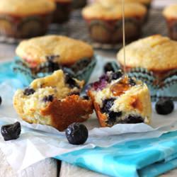 Blueberry Cornbread Muffins - Recipe photo by damndelicious