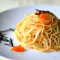 Cold Tobiko Pasta - Recipe photo by Esther@thefussfreechef