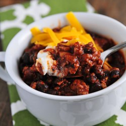 Weeknight Black Bean Chili - Recipe photo by addapinch