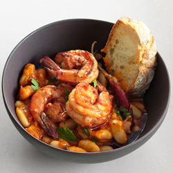 Garlic Shrimp and White Beans - Recipe photo by bonappetitmagazine
