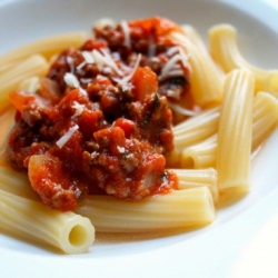 Easy, Hearty Meat Sauce - Recipe photo by frugalfoodiefamily