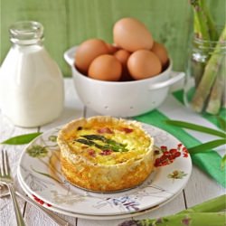 Bacon, Asparagus & Cheddar Quiche - Recipe photo by lemonsandanchovies