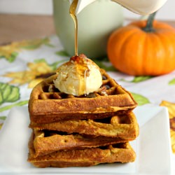 Pumpkin Waffles - Recipe photo by secondbreakfast
