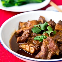 Slow Braised Pork Ribs - Recipe photo by peaches and donuts