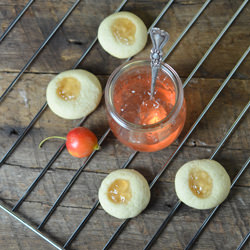 Crabapple Jelly Thumbprint Cookies - Recipe photo by abrowntable