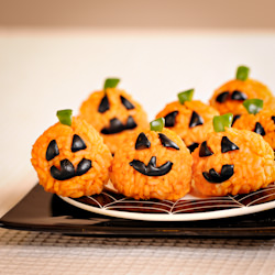 Halloween Carrot Rice Pumpkins - Recipe photo by ourapronstrings
