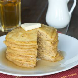 Brown Butter Pumpkin Pancakes - Recipe photo by dinnersdishesanddesserts